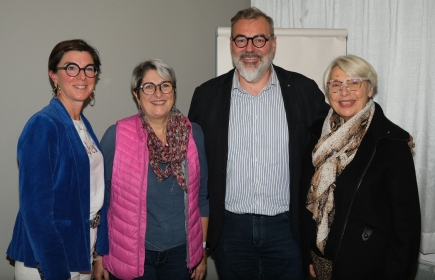 Aurore Pelissier, Laurence Brunin, Franck Pelissier et Josette Vignat